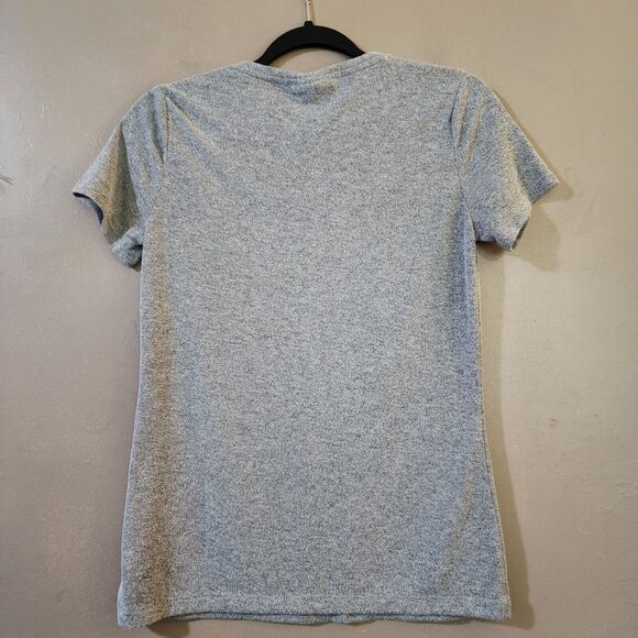 Apt 9 Womens Knit Tee Size S Gray Short Sleeve V-Neck Top - Picture 7 of 9